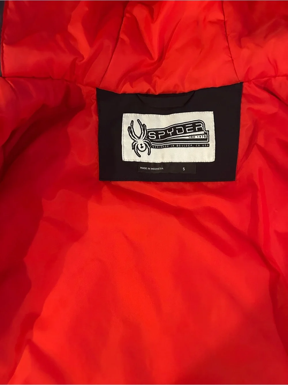 Spyder Kids Red, Gray & Black Hooded ski jacket size 5